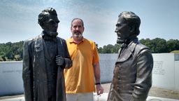 Picture of John with Abraham Lincoln