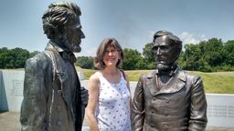 Picture of Anna with Jefferson Davis