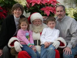 Family photo with Santa